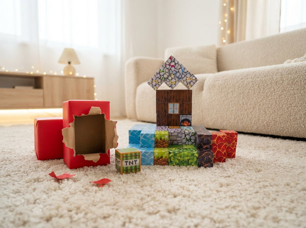 Magnetic Building Blocks Gift Set – Gift Wrapped Treehouse Cubes | Ember Treetop