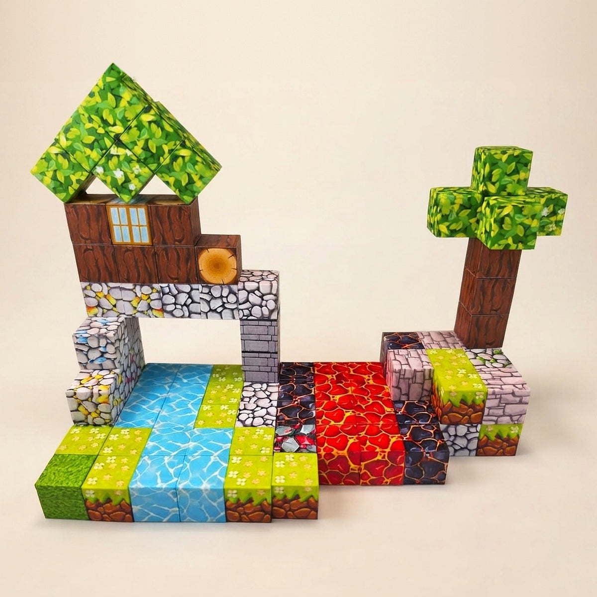 Magnetic Building Blocks – Treehouse Scene Cubes | Ember Treetop